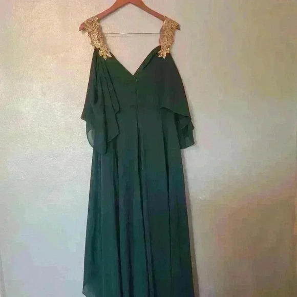 Shein Curve Dress Green Gold sequined Size 2XL - Picture 12 of 16